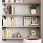 Preview: ARDEBO.de - Wandregal Hellbraun 80x20x4 cm Massivholz Eiche Behandelt