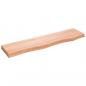 Preview: Wandregal Hellbraun 80x20x4 cm Massivholz Eiche Behandelt