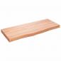 Preview: Wandregal Hellbraun 100x40x(2-6) cm Massivholz Eiche Behandelt