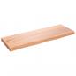 Preview: Wandregal Hellbraun 80x30x(2-4) cm Massivholz Eiche Behandelt