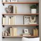 Preview: ARDEBO.de - Wandregal Hellbraun 80x30x2 cm Massivholz Eiche Behandelt