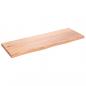 Preview: Wandregal Hellbraun 80x30x2 cm Massivholz Eiche Behandelt
