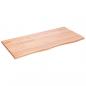 Preview: Wandregal Hellbraun 100x50x2 cm Massivholz Eiche Behandelt