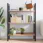 Preview: Wandregal Hellbraun 100x50x2 cm Massivholz Eiche Behandelt