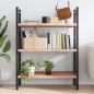 Preview: Wandregal Hellbraun 100x50x(2-4) cm Massivholz Eiche Behandelt