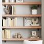 Preview: ARDEBO.de - Wandregal Hellbraun 100x20x6 cm Massivholz Eiche Behandelt