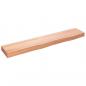 Preview: Wandregal Hellbraun 100x20x6 cm Massivholz Eiche Behandelt