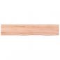 Preview: Wandregal Hellbraun 100x20x6 cm Massivholz Eiche Behandelt