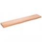 Preview: Wandregal Hellbraun 100x20x4 cm Massivholz Eiche Behandelt