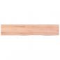 Preview: Wandregal Hellbraun 100x20x2 cm Massivholz Eiche Behandelt