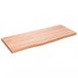 Preview: Wandregal Hellbraun 100x40x(2-4) cm Massivholz Eiche Behandelt