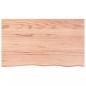 Preview: Wandregal Hellbraun 100x60x2 cm Massivholz Eiche Behandelt