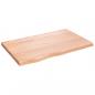 Preview: Wandregal Hellbraun 80x50x(2-4) cm Massivholz Eiche Behandelt