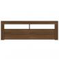 Preview: TV-Schrank mit LED-Leuchten Braun Eichen-Optik 120x35x40 cm