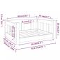 Preview: Hundebett 65,5x50,5x28 cm Massivholz Kiefer