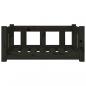 Preview: Hundebett Schwarz 65,5x50,5x28 cm Massivholz Kiefer