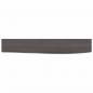 Preview: Wandregal Dunkelbraun 60x10x4 cm Massivholz Eiche Behandelt