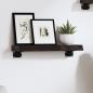 Preview: ARDEBO.de - Wandregal Dunkelbraun 40x10x4 cm Massivholz Eiche Behandelt