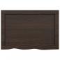 Preview: Wandregal Dunkelbraun 60x40x(2-4) cm Massivholz Eiche Behandelt