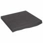 Preview: Wandregal Dunkelbraun 60x60x(2-6) cm Massivholz Eiche Behandelt