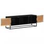 Preview: TV-Schrank 110x30x40 cm Massivholz Mango und Eisen