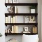 Preview: ARDEBO.de - Wandregal Dunkelbraun 100x30x(2-6)cm Massivholz Eiche Behandelt