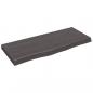 Preview: Wandregal Dunkelbraun 100x40x(2-6)cm Massivholz Eiche Behandelt