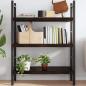 Preview: ARDEBO.de - Wandregal Dunkelbraun 100x50x(2-6)cm Massivholz Eiche Behandelt