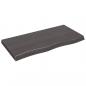 Preview: Wandregal Dunkelbraun 100x50x(2-6)cm Massivholz Eiche Behandelt