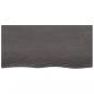 Preview: Wandregal Dunkelbraun 100x50x(2-6)cm Massivholz Eiche Behandelt