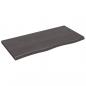Preview: Wandregal Dunkelbraun 100x50x(2-4)cm Massivholz Eiche Behandelt