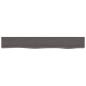 Preview: Wandregal Dunkelbraun 80x10x2 cm Massivholz Eiche Behandelt