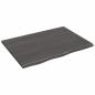 Preview: Wandregal Dunkelbraun 80x60x2 cm Massivholz Eiche Behandelt