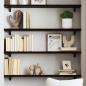 Preview: ARDEBO.de - Wandregal Dunkelbraun 80x20x2 cm Massivholz Eiche Behandelt