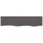 Preview: Wandregal Dunkelbraun 80x20x2 cm Massivholz Eiche Behandelt