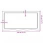 Preview: Wandregal Dunkelbraun 80x40x(2-6) cm Massivholz Eiche Behandelt