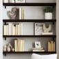 Preview: ARDEBO.de - Wandregal Dunkelbraun 100x30x(2-4)cm Massivholz Eiche Behandelt