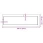 Preview: Wandregal Dunkelbraun 100x30x(2-4)cm Massivholz Eiche Behandelt