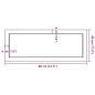 Preview: ARDEBO.de - Wandregal Dunkelbraun 80x30x(2-4) cm Massivholz Eiche Behandelt