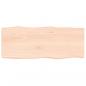 Preview: Tischplatte 100x40x(2-6) cm Massivholz Unbehandelt Baumkante