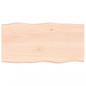 Preview: Tischplatte 100x50x2 cm Massivholz Eiche Unbehandelt Baumkante