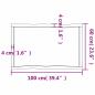 Preview: Tischplatte 100x60x(2-6) cm Massivholz Unbehandelt Baumkante