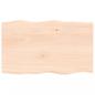 Preview: Tischplatte 100x60x2 cm Massivholz Eiche Unbehandelt Baumkante