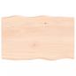 Preview: Tischplatte 80x50x(2-4) cm Massivholz Unbehandelt Baumkante