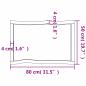 Preview: Tischplatte 80x50x(2-4) cm Massivholz Unbehandelt Baumkante