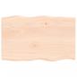 Preview: Tischplatte 80x50x2 cm Massivholz Eiche Unbehandelt Baumkante