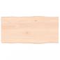 Preview: Tischplatte 80x40x(2-4) cm Massivholz Unbehandelt Baumkante