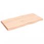 Preview: Tischplatte 100x50x(2-6) cm Massivholz Unbehandelt Baumkante