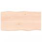 Preview: Tischplatte 80x40x(2-6) cm Massivholz Unbehandelt Baumkante