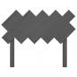 Preview: Kopfteil Grau 104x3x80,5 cm Massivholz Kiefer